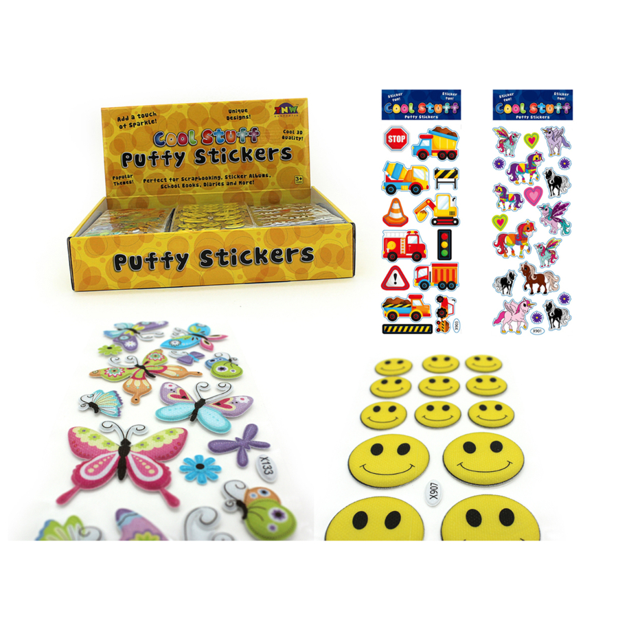 Puffy Stickers Assorted Designs
