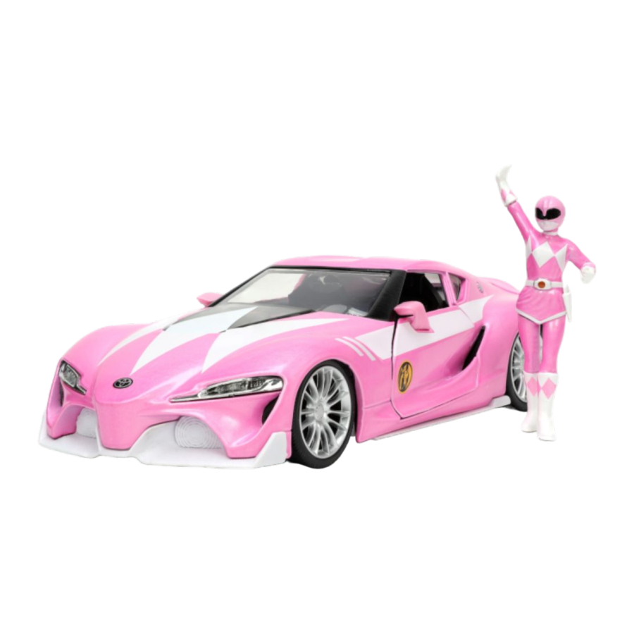 Jada Diecast 1:24 Power Rangers Toyota FT-1 With Pink Ranger Figure