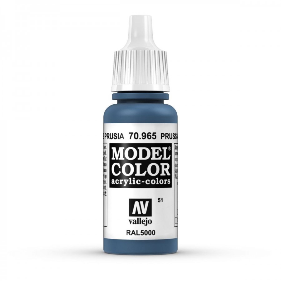 Vallejo Acrylic Paint Model Colour Prussian Blue 17-18ml