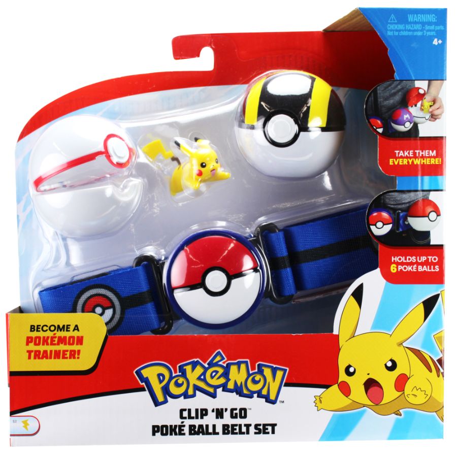Pokemon Clip N Go Pokeball Belt Set Assorted