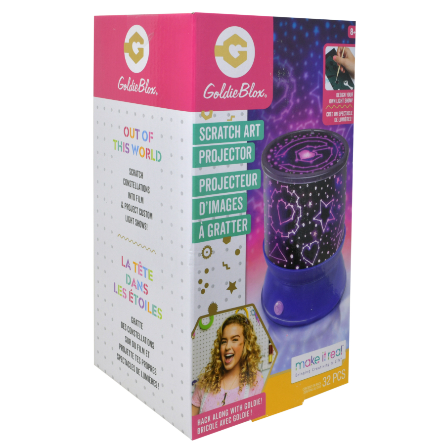 Make It Real Goldie Blox Make Your Own Scratch Art Starlight Projector