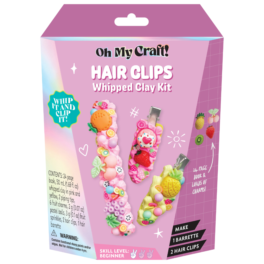 Oh My Craft Whipped Clay Hair Clips Kit