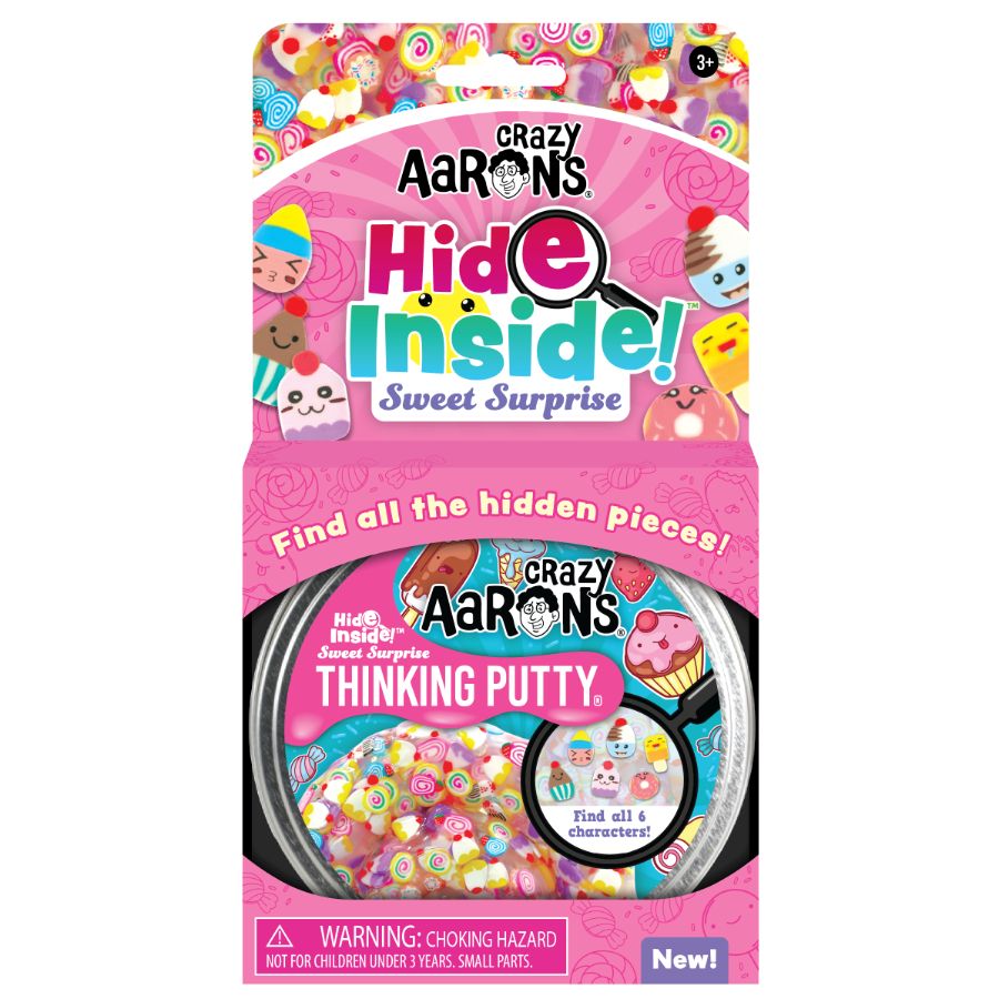 Crazy Aarons Thinking Putty 10cm Tin Hide Inside Sweet Surprise