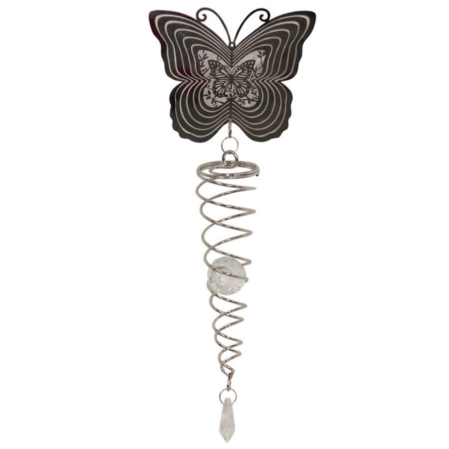 Silver Butterfly Spiral