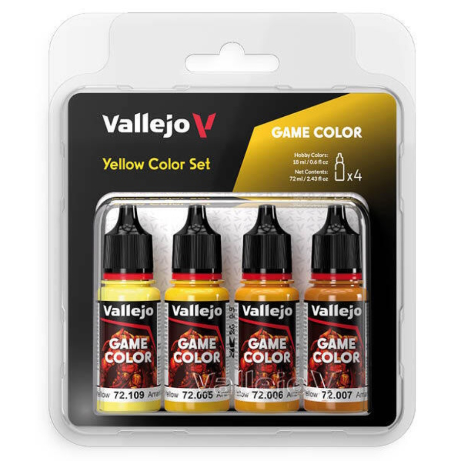 Vallejo Game Colour Yellow Colours Acrylic Paint Set