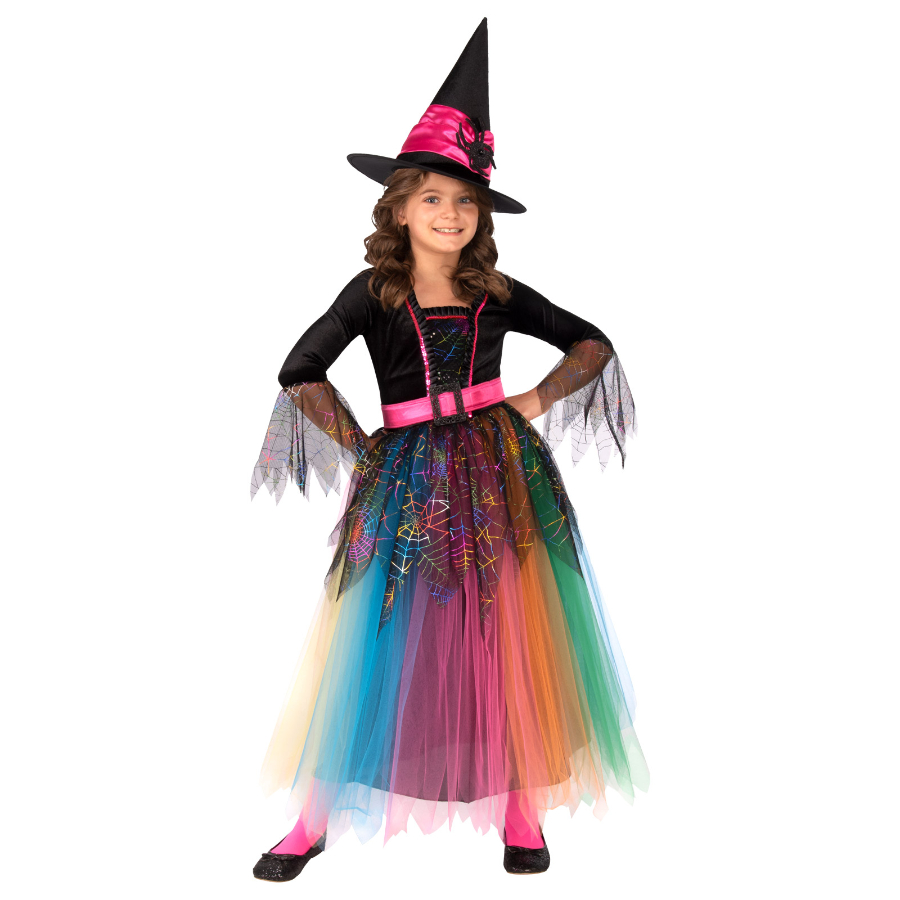 Spider Witch Kids Dress Up Costume Size Medium
