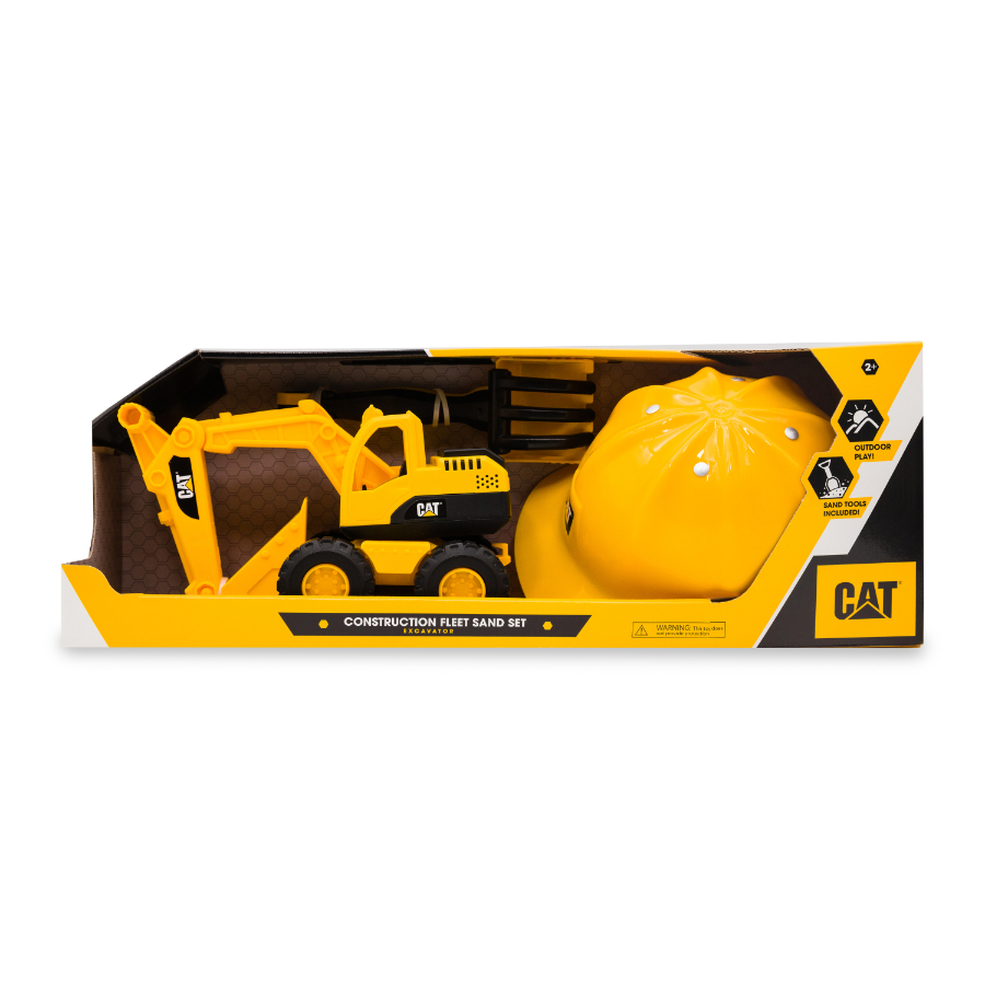 CAT Construction Vehicle Set With 10 Inch Excavator & Hard Hat
