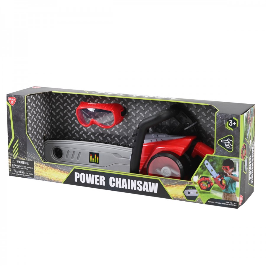 Real Action Power Chainsaw With Lights Sounds & Goggles
