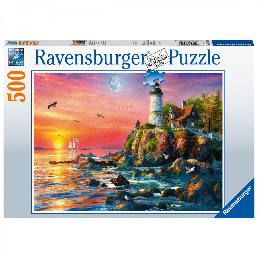 Ravensburger Puzzle 500 Piece Lighthouse At Sunset