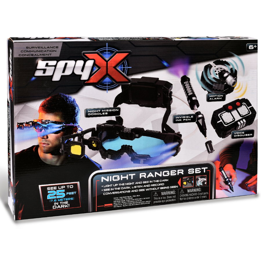 Spy X Night Ranger Set With Night Goggles, Motion Alarm, Voice Disguiser & Invisible Ink Pen