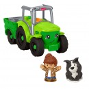 Fisher Price Little People Push & Play Tractor With Figure & Dog