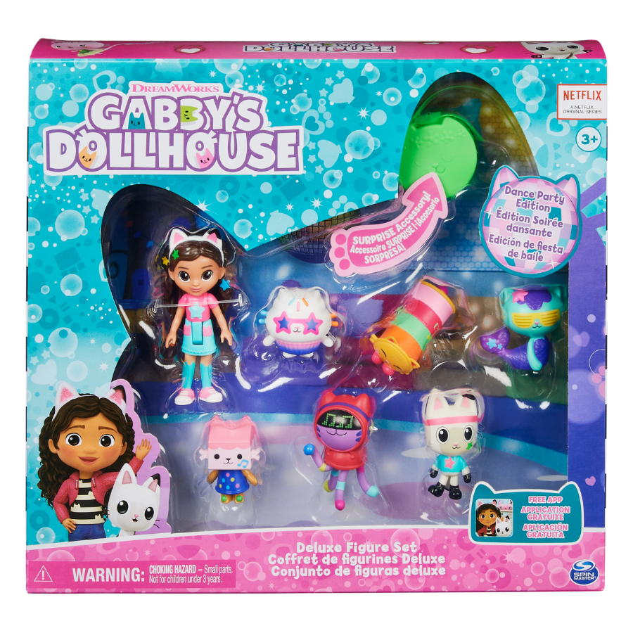 Gabbys Dollhouse Deluxe Figure Set Dance Party Theme