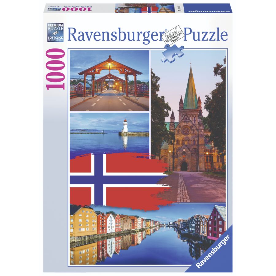 Ravensburger Puzzle 1000 Piece Trondheim Collage