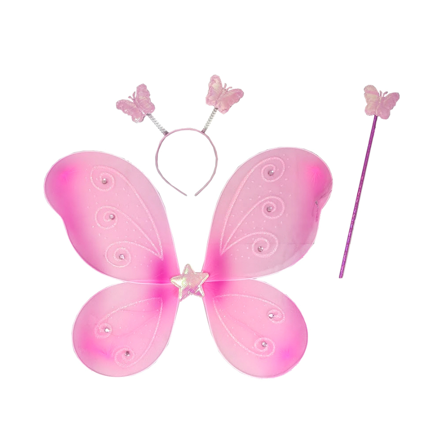 Fairy Wand Wings & Headband Set Pink