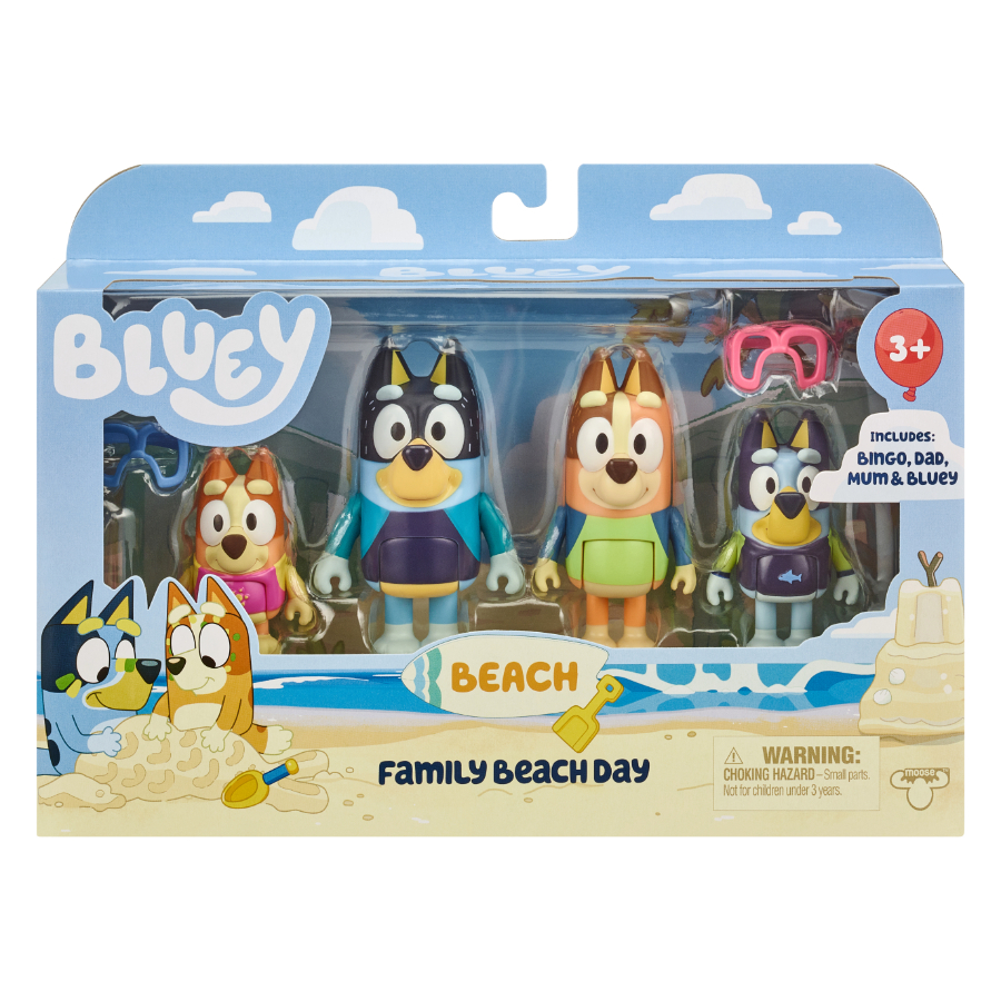 Bluey Series 9 Figurine 4 Pack With Accessories Assorted