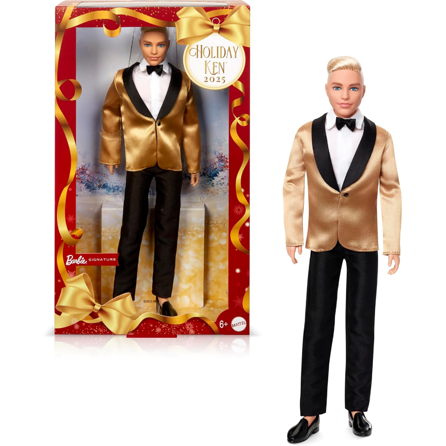 Barbie Signature 2025 Holiday Ken Blonde-Haired Collector Doll