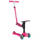 Globber 4 In 1 Go Up Sporty Scooter With Light Up Wheels Pink