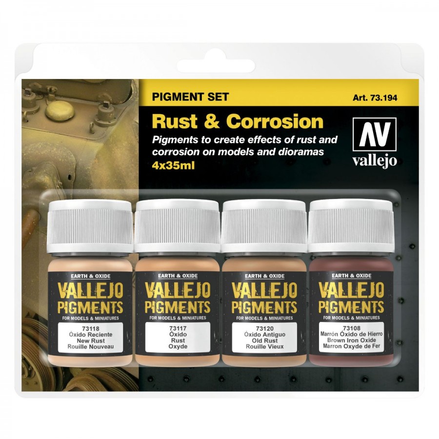 Vallejo Pigment Set Rust & Corrosion 35mL 4 Pack