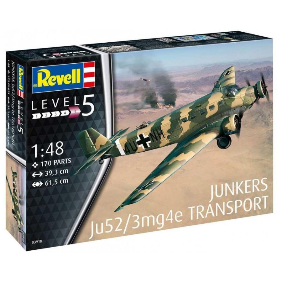 Revell Model Kit 1:48 Junkers JU52 3M Transport
