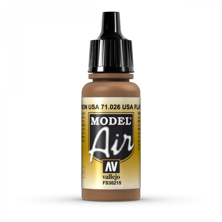 Vallejo Acrylic Paint Model Air USA Flat Brown 17ml