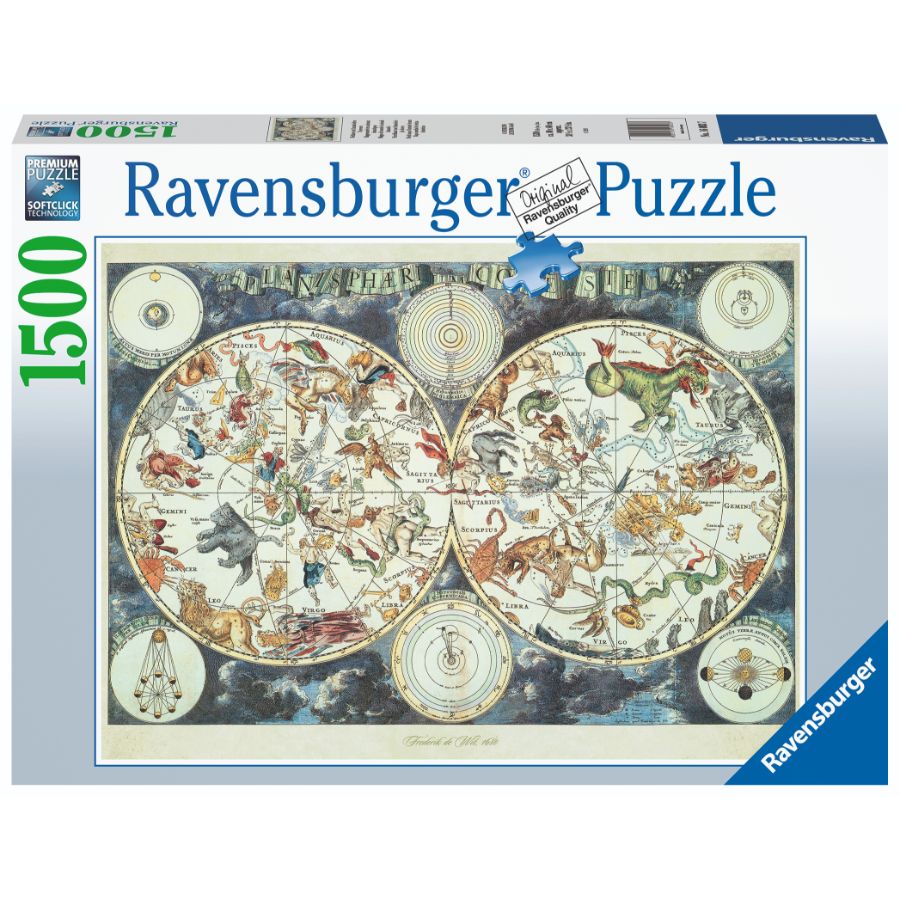 Ravensburger Puzzle 1500 Piece World Map Of Fantastic Beasts