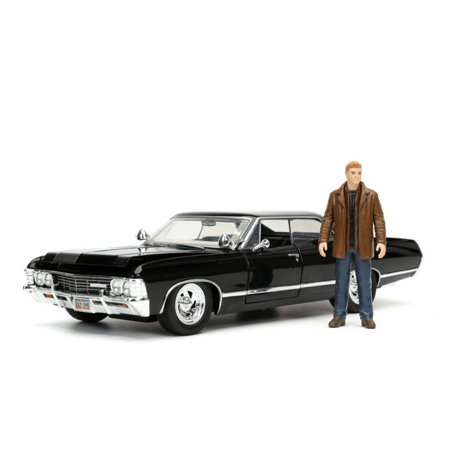 Jada Diecast 1:24 Supernatural 1967 Chevy Impala With Dean Winchester Figure