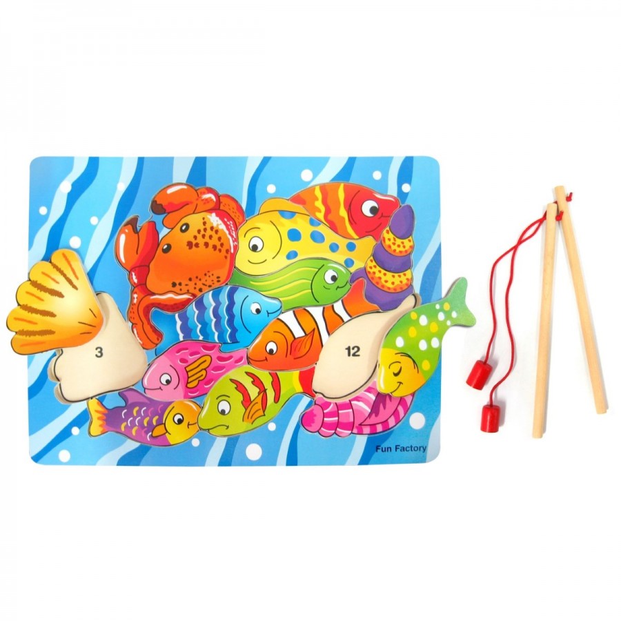 Wood Magnetic Puzzle Fishing