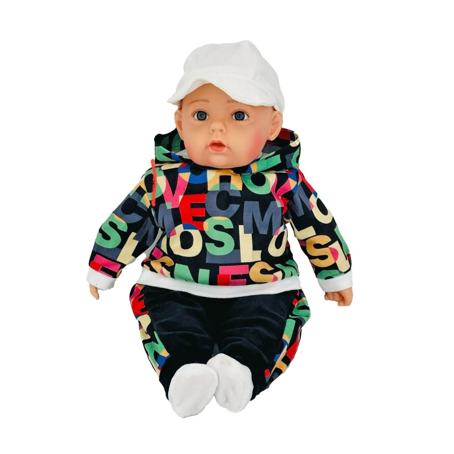 Baby Doll Chester With Black & Coloured Pant Suit