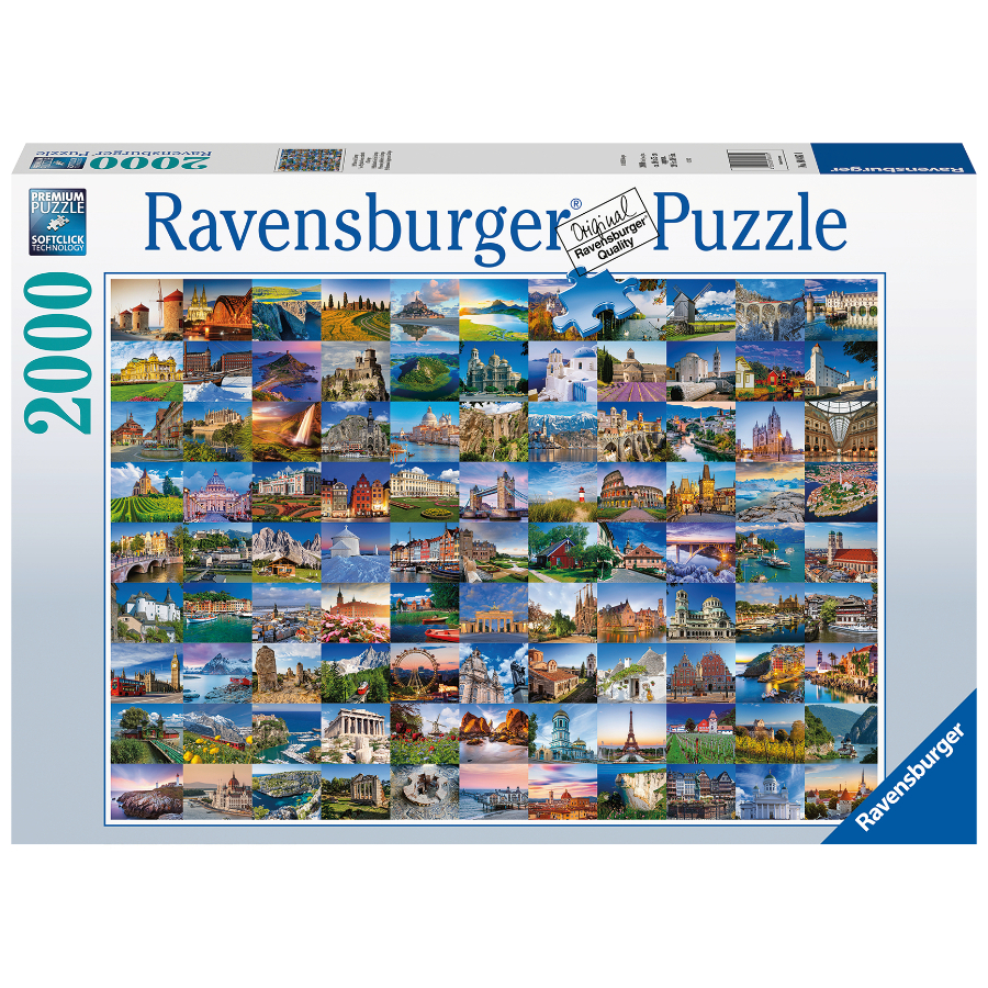 Ravensburger Puzzle 2000 Piece 99 Places In Europe