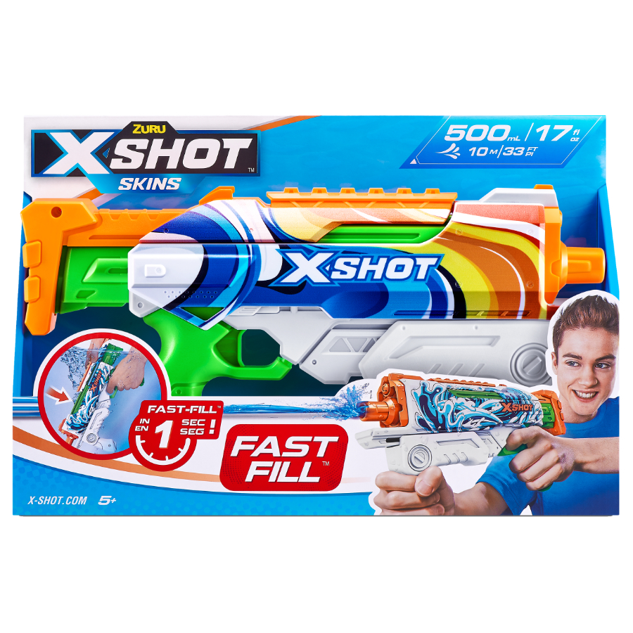 XSHOT Water Pistol Fast Fill Skins Hyperload Assorted