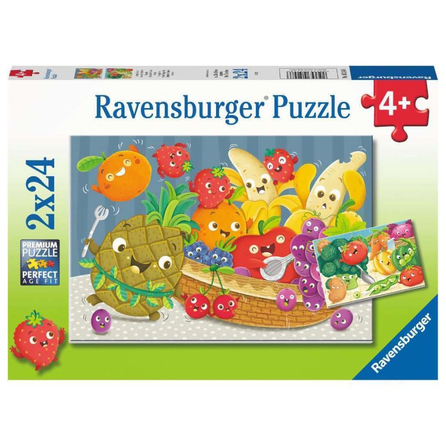 Ravensburger Puzzle 2x24 Piece Fruit & Veggie Fun Puzzle