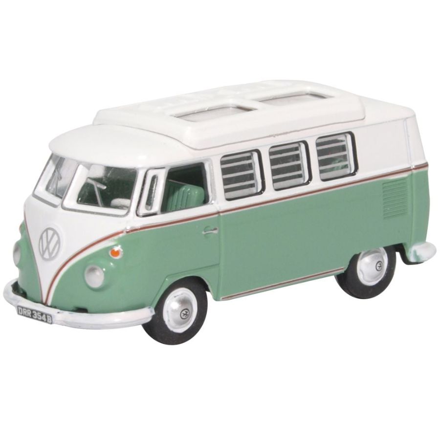 Oxford Diecast 1:76 VW T1 Camper Turquoise & White