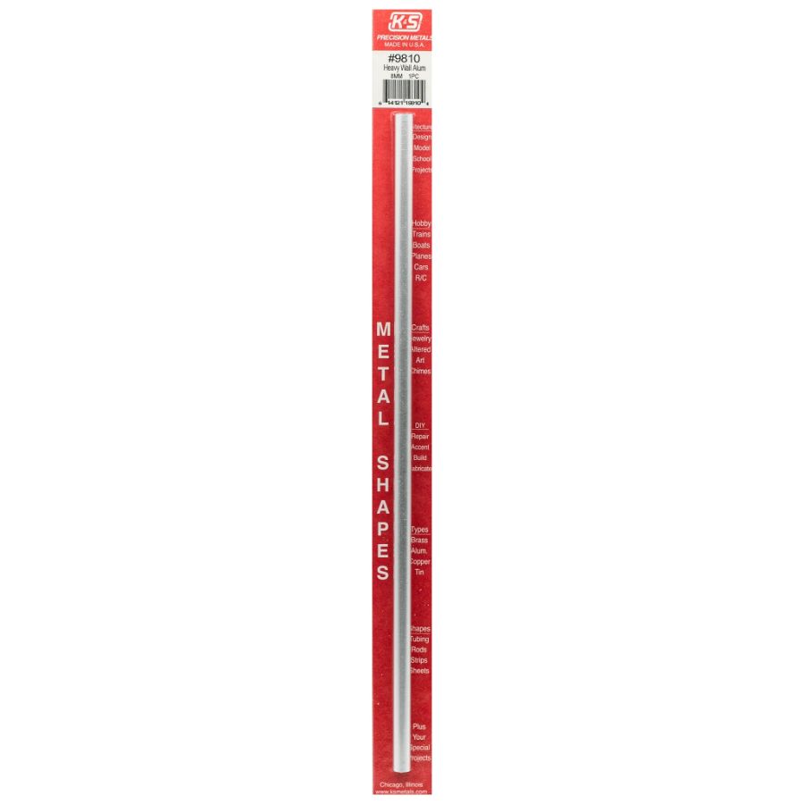 K&S Aluminium Round Tube 8.0x300mm 0.89 Wall