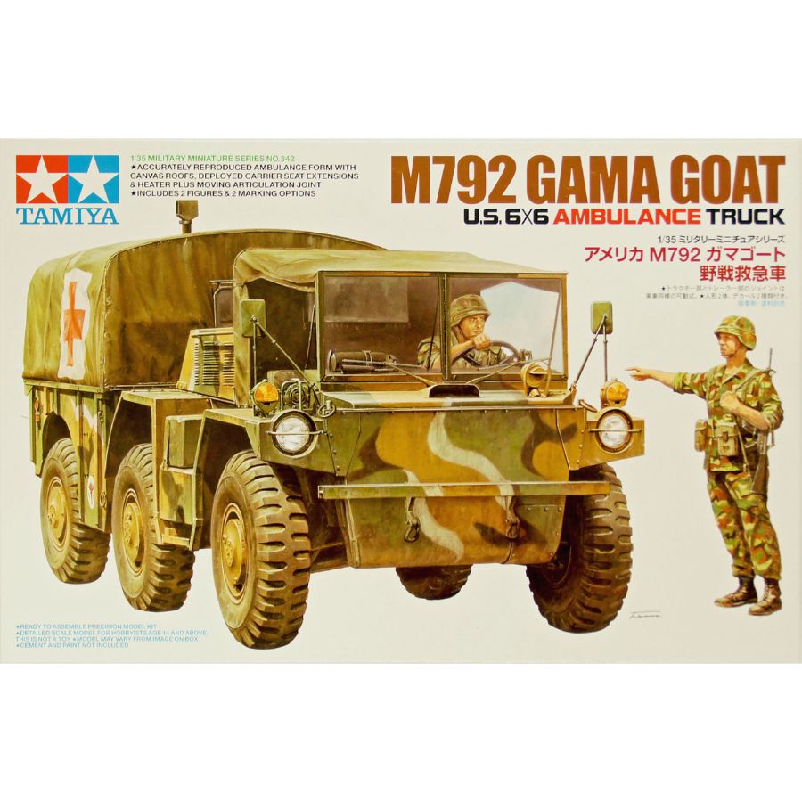 Tamiya Model Kit 1:35 M792 Ambulance Gama Goat