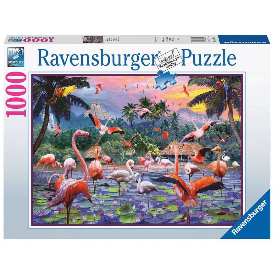Ravensburger Puzzle 1000 Piece Pink Flamingos