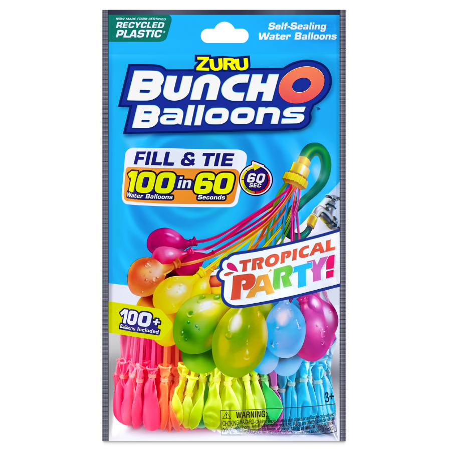 Bunch O Balloons Tropical Party 100 Water Balloons 3 Pack