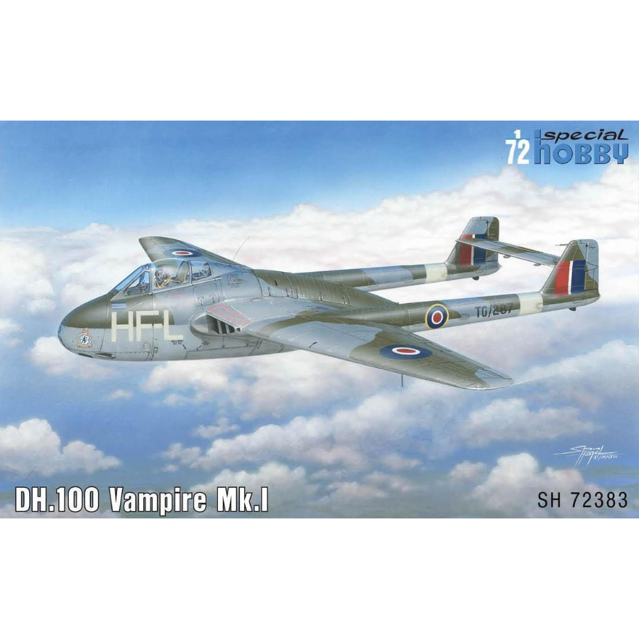 Special Hobby Model Kit 1:72 DH 100 Vampire Mk I RAF RAAF & Armee de l Air Aust Decals