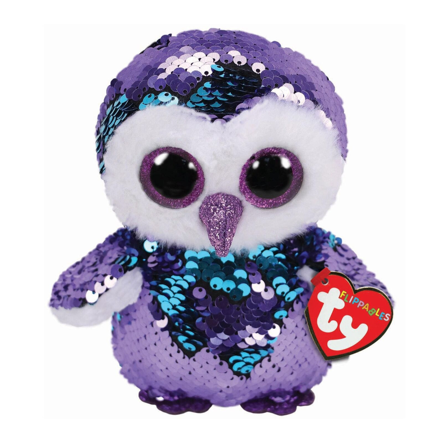 Beanie Boos Flippables Regular Plush Moonlight Purple Owl