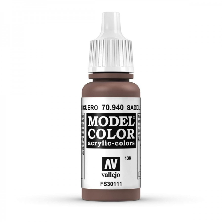 Vallejo Acrylic Paint Model Colour Saddle Brown 17ml