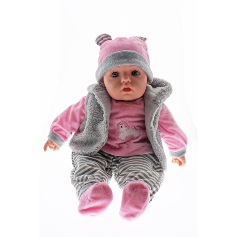 Baby Doll Sophia Grey Pink Waistcoat