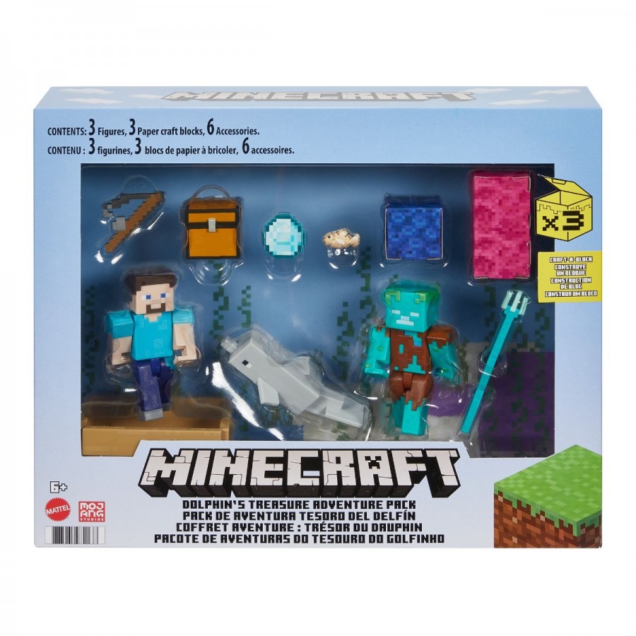 Minecraft Treasure Hunt Adventure Pack 3.25 Inch Figures