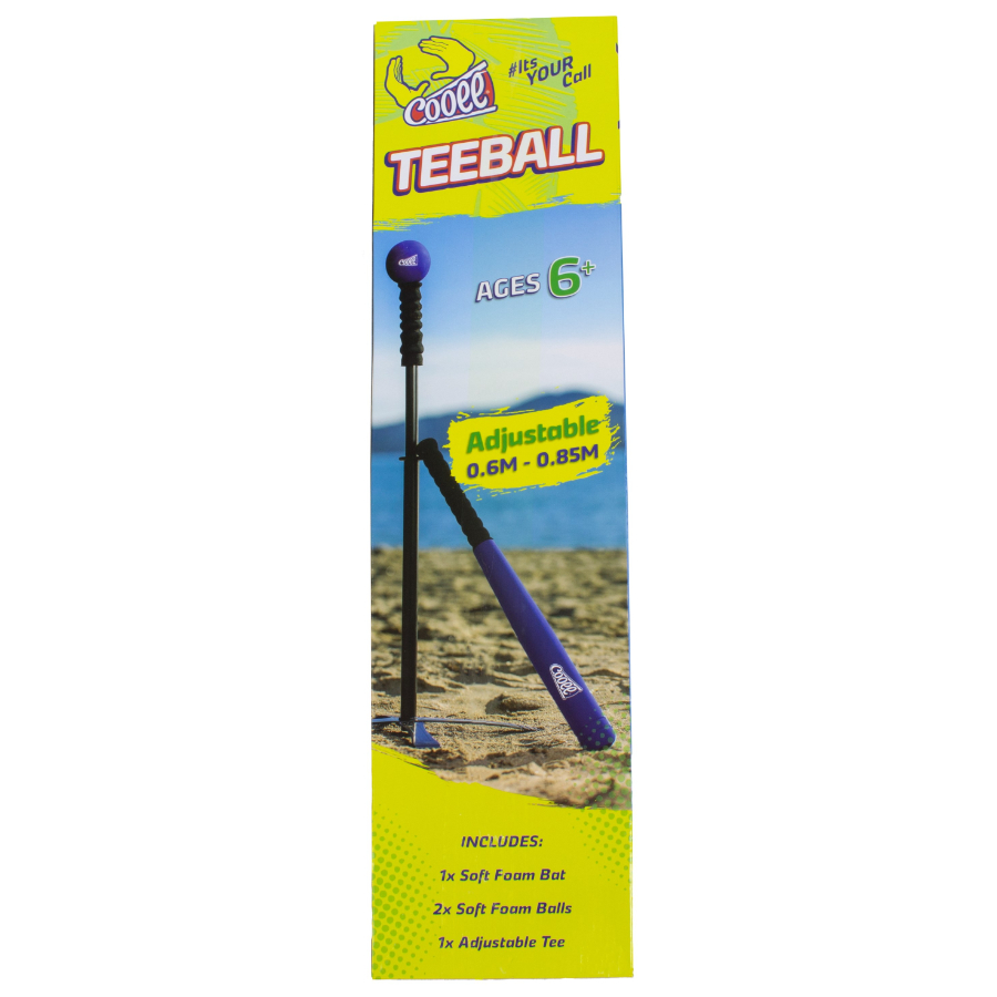 Cooee Teeball Set With Stand Bat & Balls