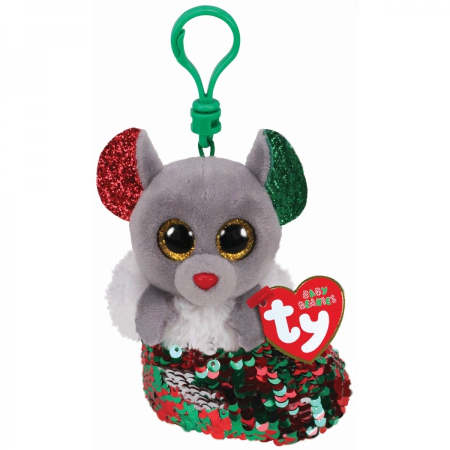 Beanie Boos Flippables Clip Christmas Chipper Mouse