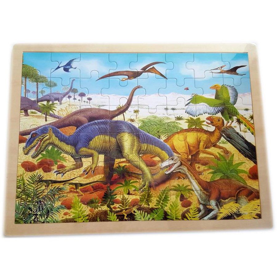 Wood Jigsaw 48 Piece Dinosaur