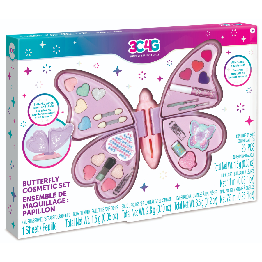 3C4G Butterfly Storage Cosmetic Set With 23 Pieces