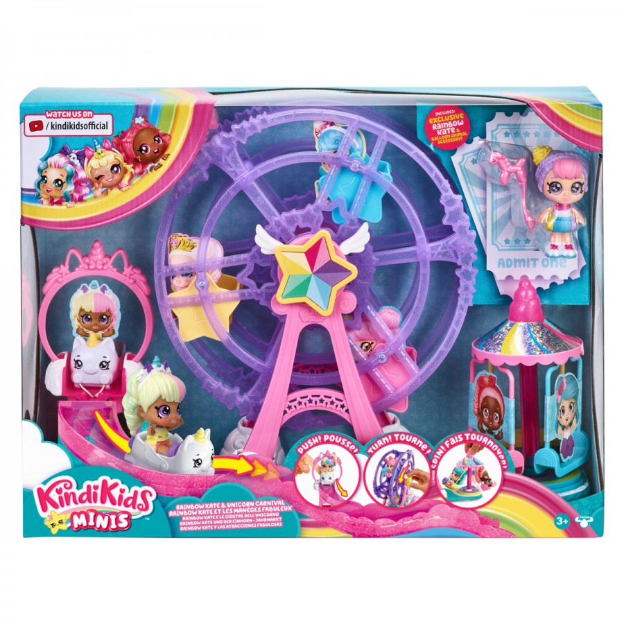 Kindi Kids Minis Series 2 Rainbow Unicorn Carnival Playset