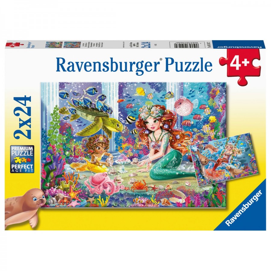 Ravensburger Puzzle 2x24 Piece Mermaid Tea Party