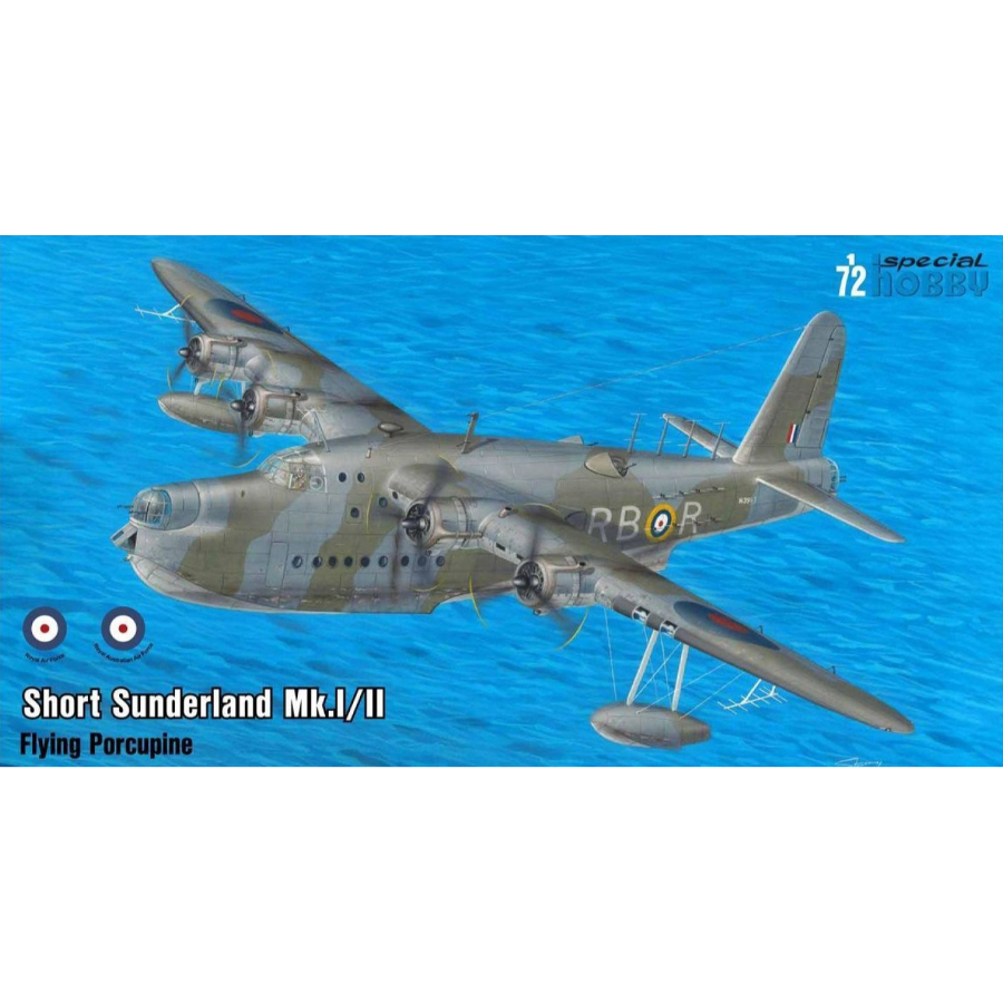 Special Hobby Model Kit 1:72 Short Sunderland Mk I II The Flying Porcupine Aust Decals