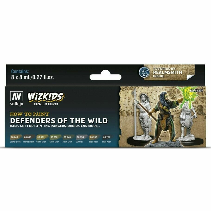 Vallejo Wizkids Premium Paint Set Defenders Of The Wild 8 Pack
