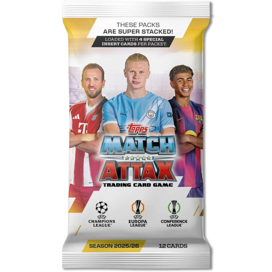 Topps Match Attax UEFA European Leagues 2025-2026 Trading Cards Booster Pack